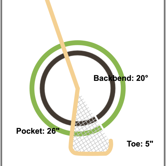 Custom Made Bamboo Lacrosse Goalie Stick